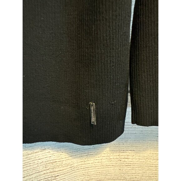 Tory Burch Black Turtleneck Ribbed Sweater L - Picture 2 of 6